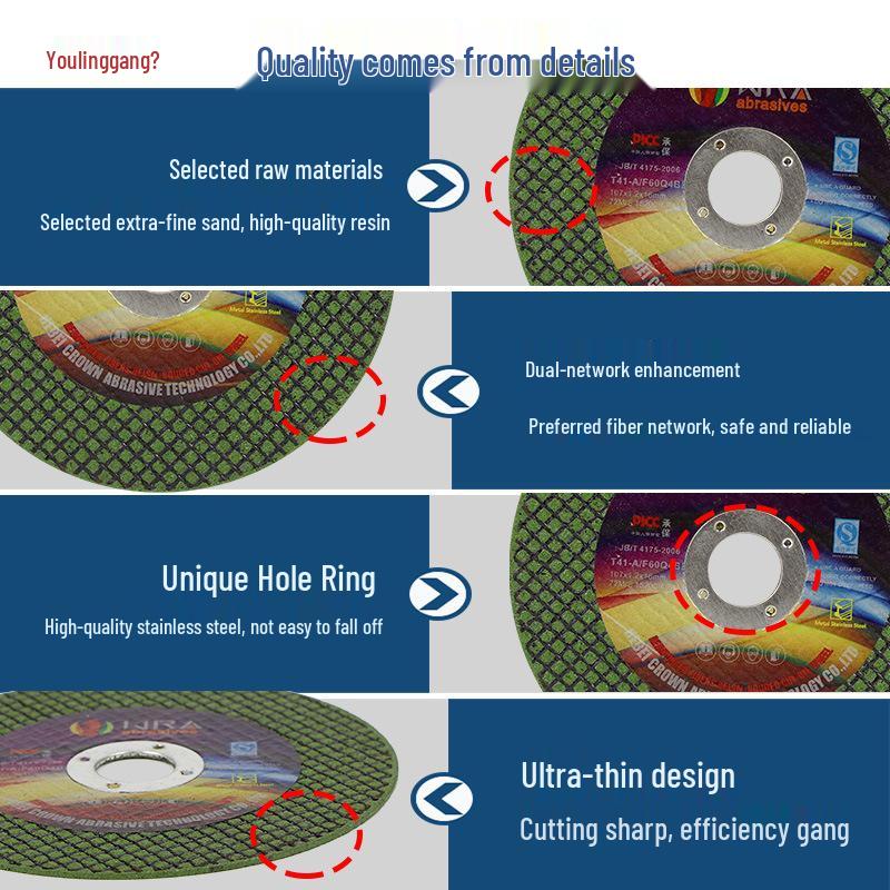 Ultra-Thin Stainless Steel Cutting Disc for Angle Grinder - 100mm Grinding & Polishing Wheel Saw Blade