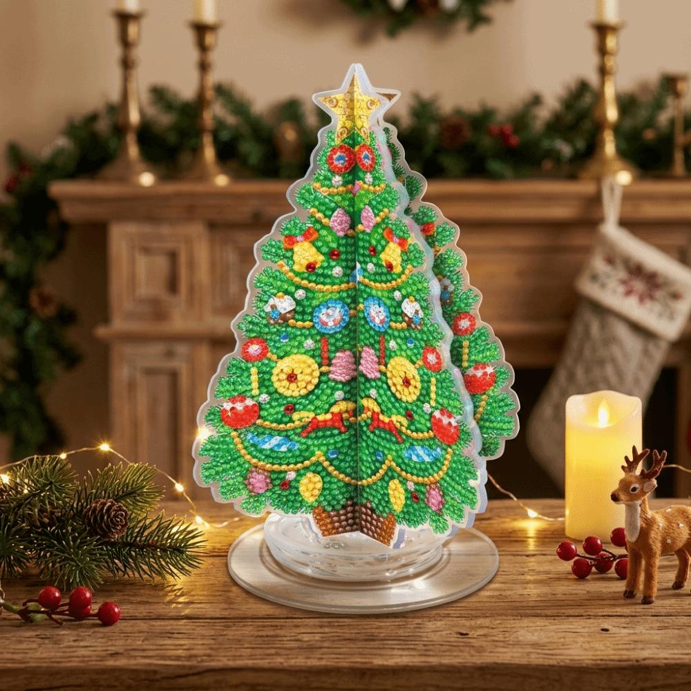 Tabletop Ornaments Rhinestone Painting Kit DIY Art Christmas Decor  Kids Handmade