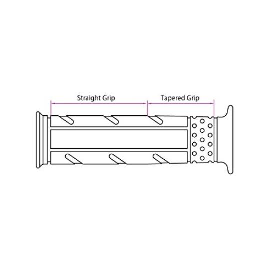 POSH Works Grip Closed Overall Length Insertion Length 811610 End, Black, 22.2mm, 125mm, 122mm,