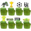 Soccer Party Baking Accessories 8 Pcs Cake Topper Decoration, Ball Goal Sports Dessert Toppers Shoe Cupcake for Sport Theme Birthday Supplies Decor