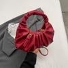 Niche design hand-held pleated small bag women's 2025 new popular retro shoulder messenger bag
