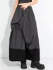 2025 Women's High-Waist Elastic Spliced Skirt Pants - Slimming Niche Design, Mid-Length, Nine-Point for Autumn/Winter Collection