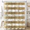 Modern Luxury Marble Striped Waterproof Shower Curtains with Golden Foil Accents for Bathroom Decorations Pack of 1 (Gold)