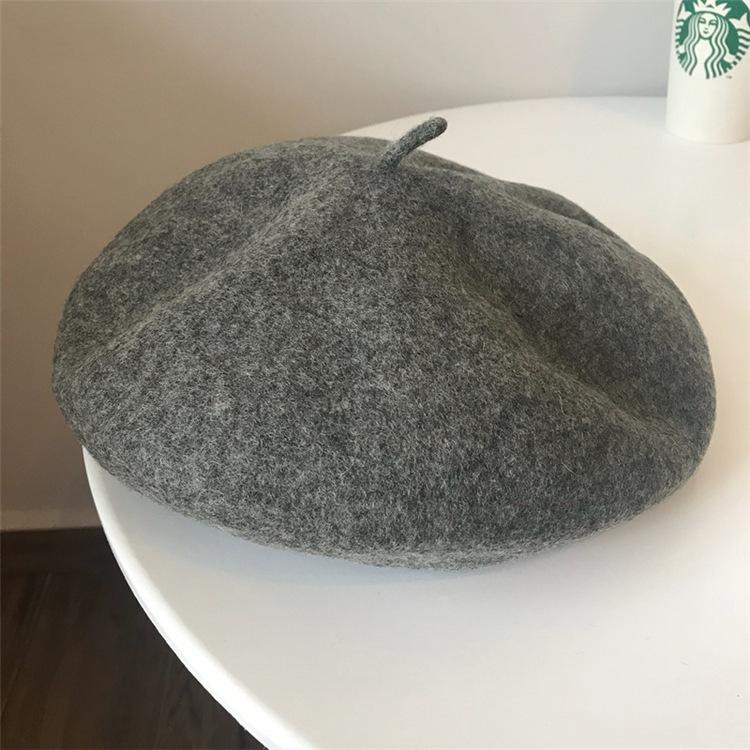Autumn and Winter New Women's Beret Cashmere Fashion Bud Hat Trendy Versatile Casual Soft Girl Painter Hat
