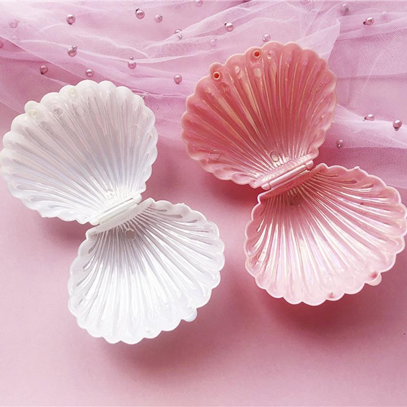 5pcs Cute Metallic Shell Plastic Candy Box Make Up Jewelry Storage Boxes Wedding Birthday Baby Shower Gift Box Party Favor Decor