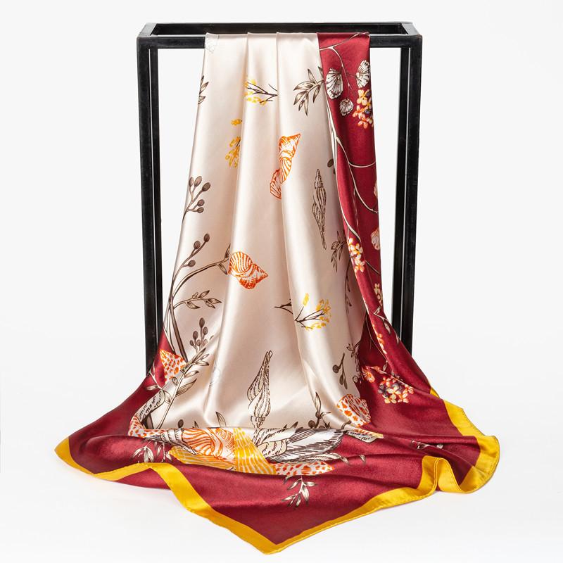 90 Large Square Scarves, Silk Scarves, Women'S Imitation Silk Fashion Shirts, Small Square Scarves, Mother Scarves.