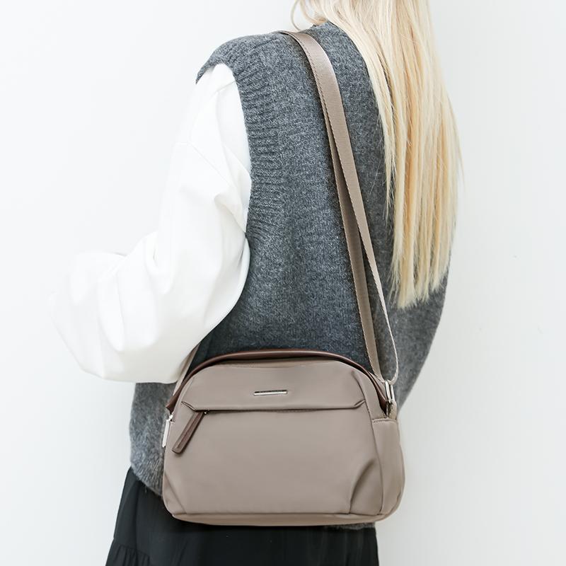 Crossbody Bag Women's Commuter Shoulder Bag Water-Repellent Multi-Compartment Large Capacity Mobile Phone Bag