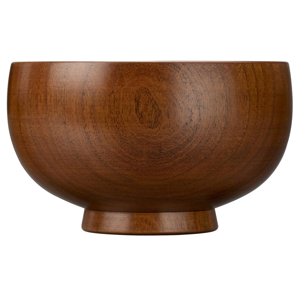 Yamanaka Lacquerware Shirasagi Woodwork Soup Bowl, Shirasagi Bowl, Small, Approx. 10cm, Cherry Blossom, Lacquered Brown, Made in Japan