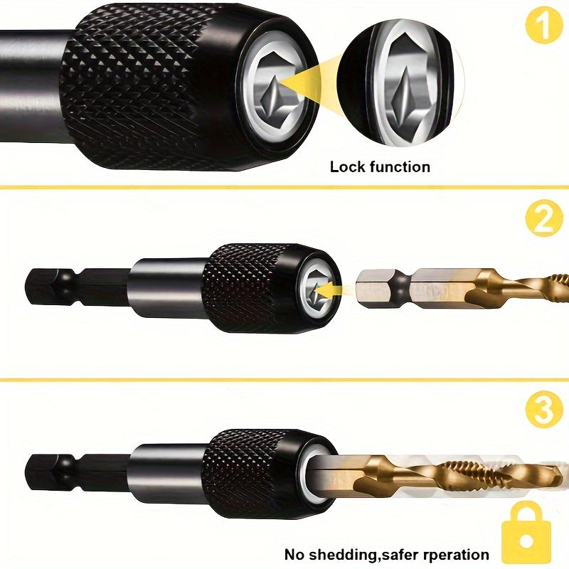 Versatile 13pcs Titanium Drill Tap Bit Set, 3-in-1 Functionality, Quick-Change, SAE/Metric