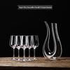 OIMG Elegant Wine Glass Set with U-shaped Decanter