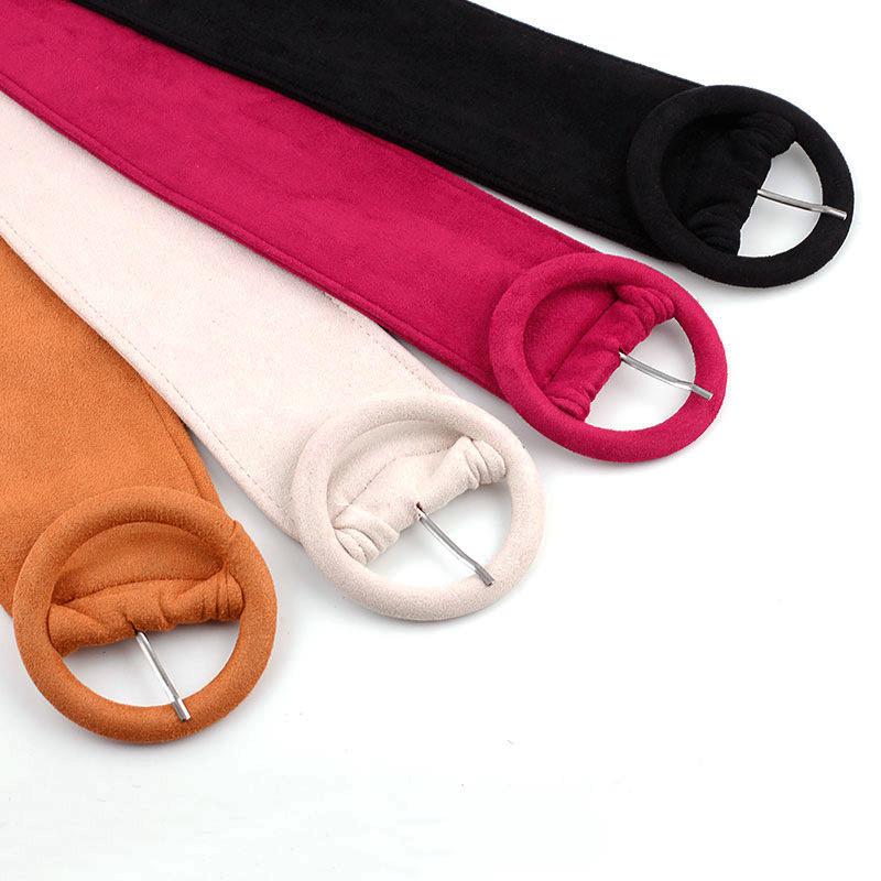 Fashion Women Girl Skinny Waist Belt Thin Leather Waistband Steel Pin Buckle Hdd