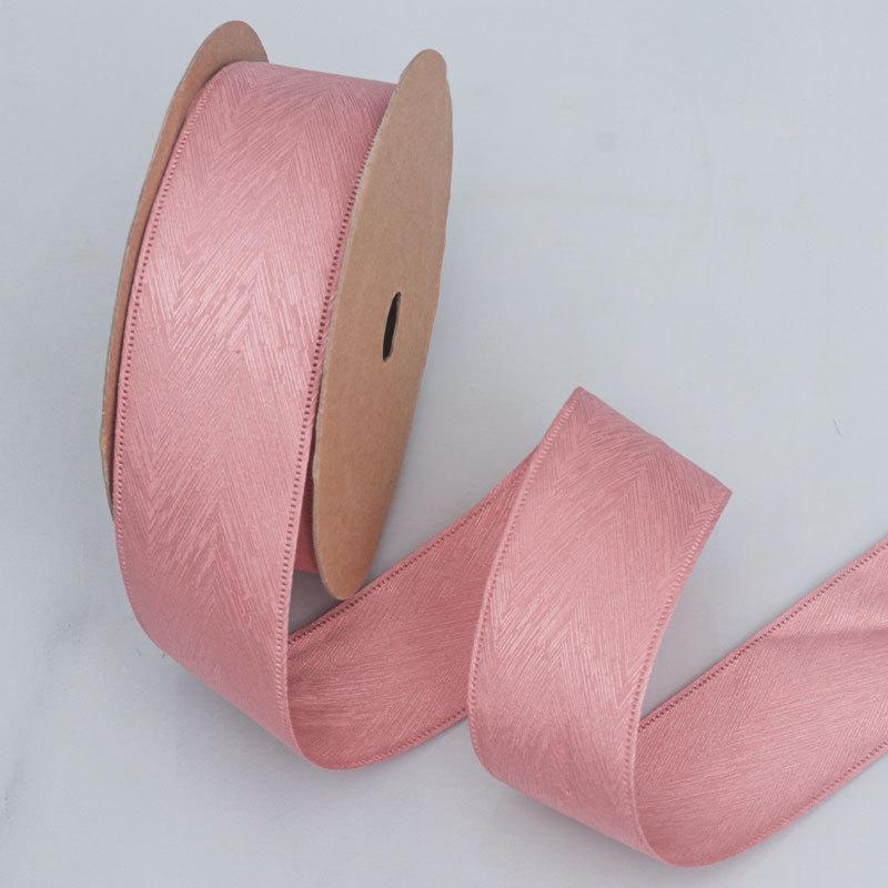 Decorative Romantic and Cozy Solid Color Matte Herringbone Twill Patterned Ribbon Handmade Diy Bow Tie Hair Collar Hat Gift Box Decorative Ribbon