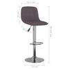 Bar Stool Set of 2 Taupe Fabric