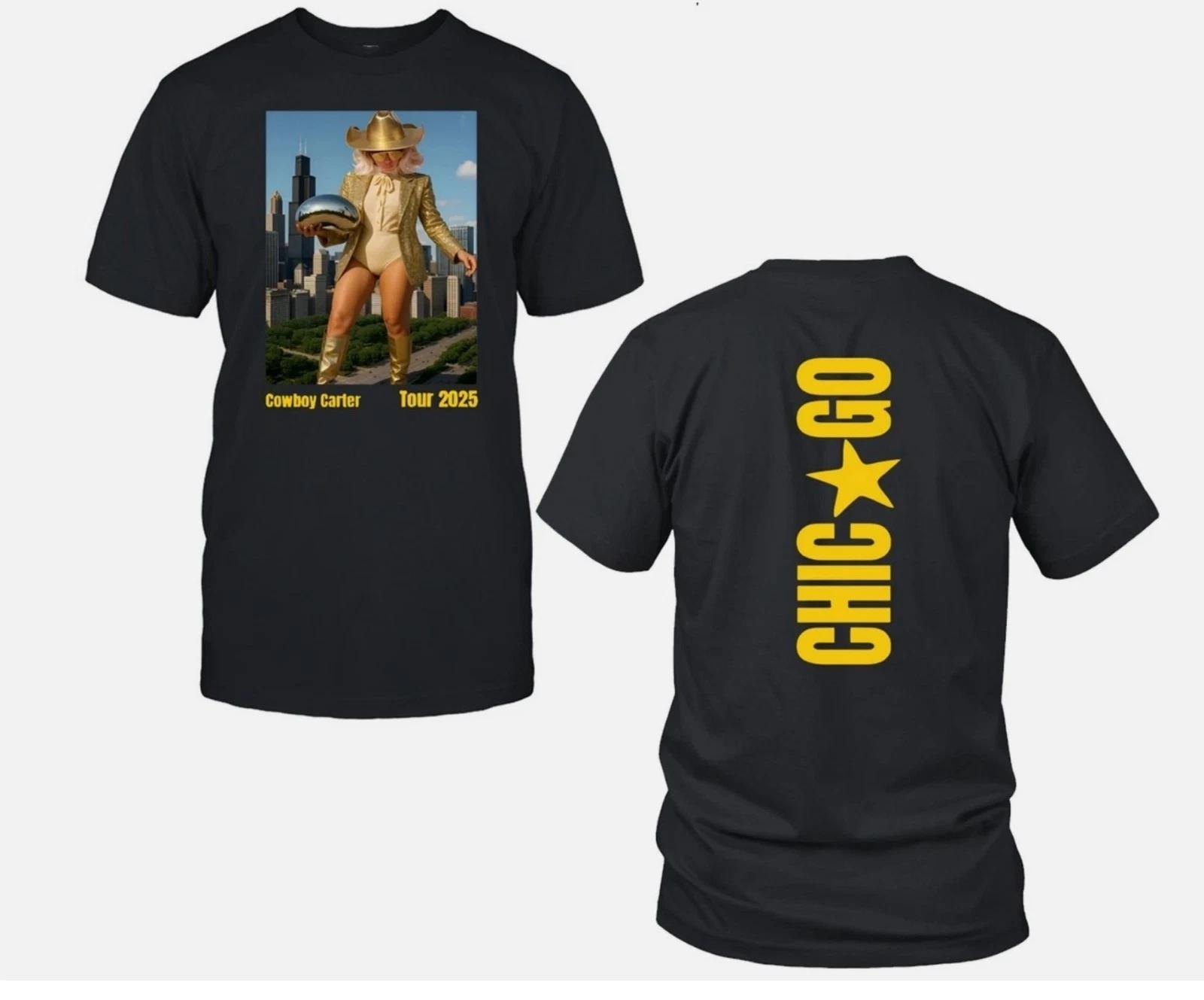 SALE!!! Beyonce Cowboy Carter Tour Chicago 2025 Unisex Shirt S