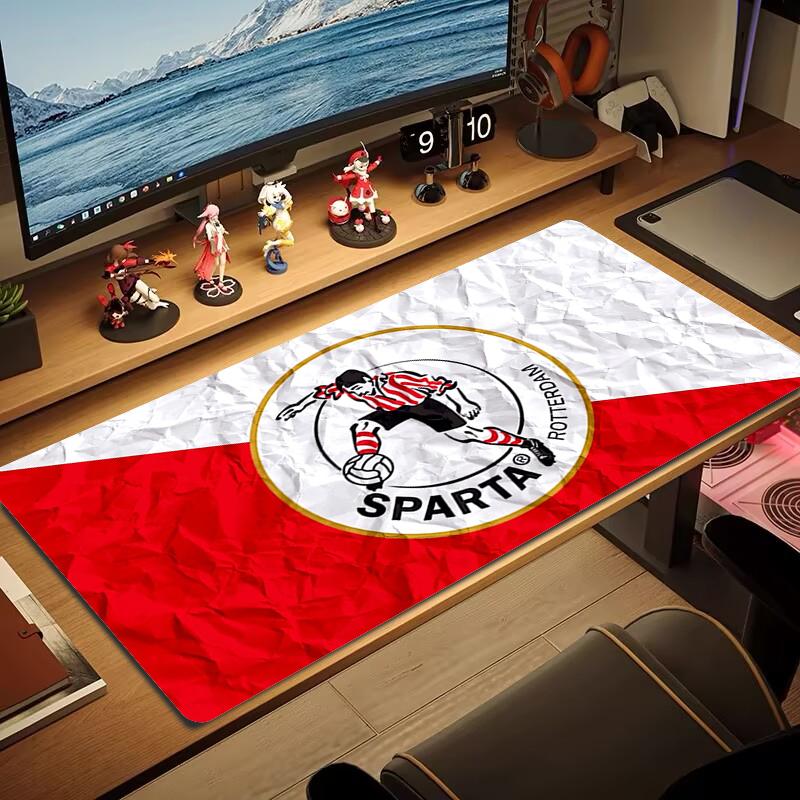 Sparta Rotterdam Podložka pod myš Velká Podložka na herní stůl Protiskluzová Podložka pro notebook Tablet Velká Podložka pod myš XXL Podložka Mini PC Podložka na hraní S uzamykatelným okrajem