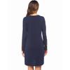 Long Sleeve Nightgowns for Women V Neck Lace Patchwork Nightshirts Fake Placket Button Down Mini Nightdress