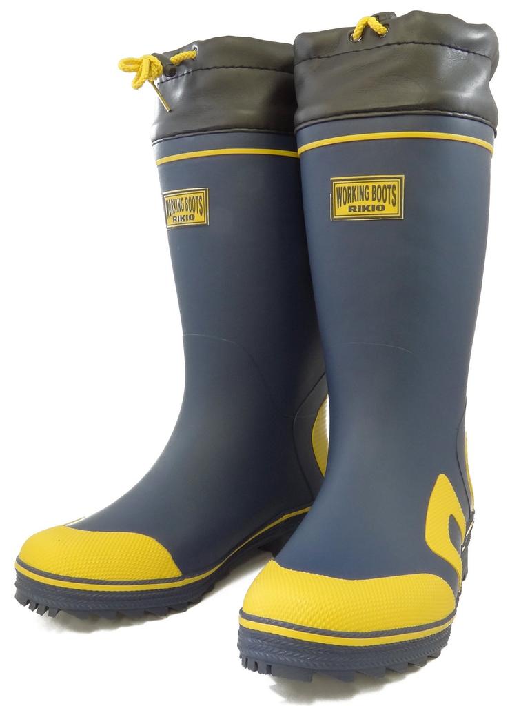 Rikioh Men's Standard Working Boots, Navy, Size W112, 28.0 cm, 3E
