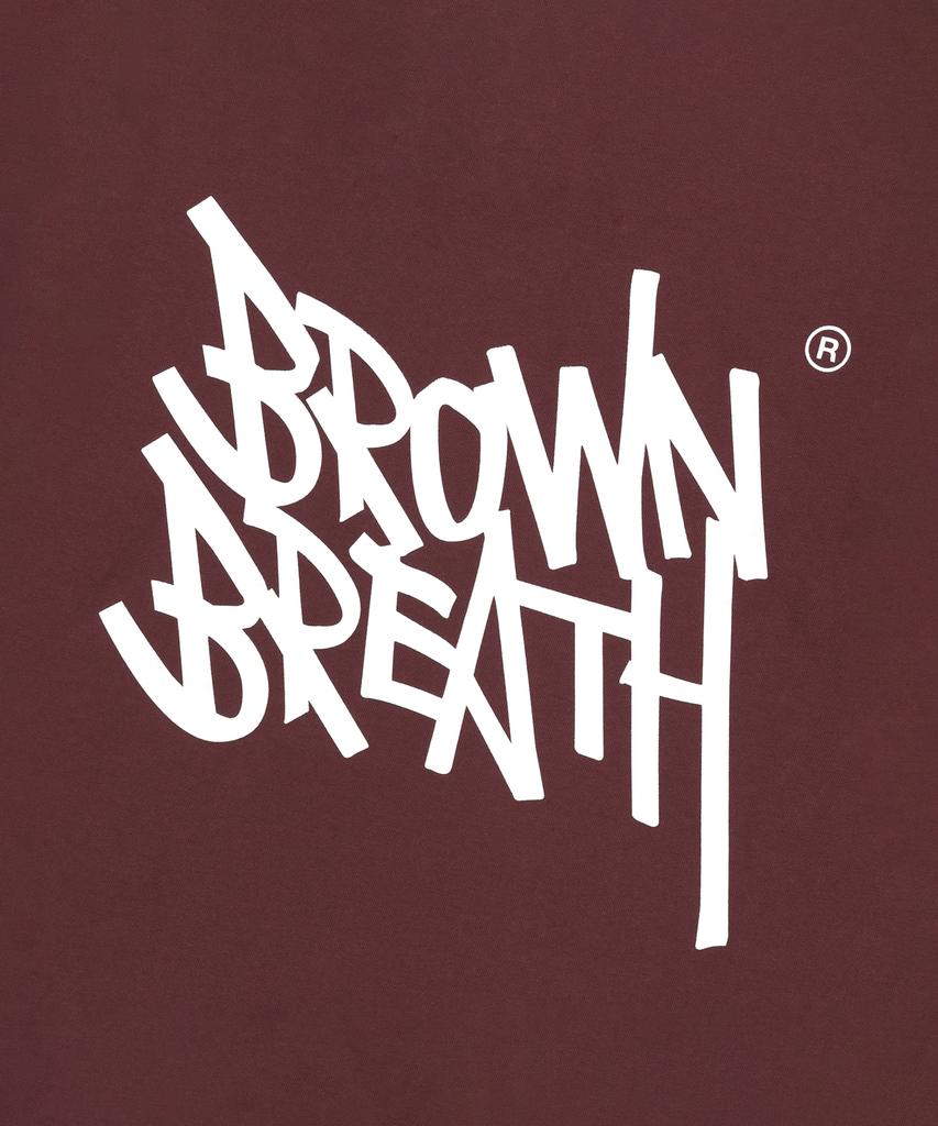 BROWNBREATH W Tag Crop Tee - Burgundy