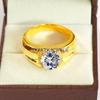 Moissanite Oval Cut With 925 Sterling Silver Gold Plated Ring For Men's #B276 JL375681922841