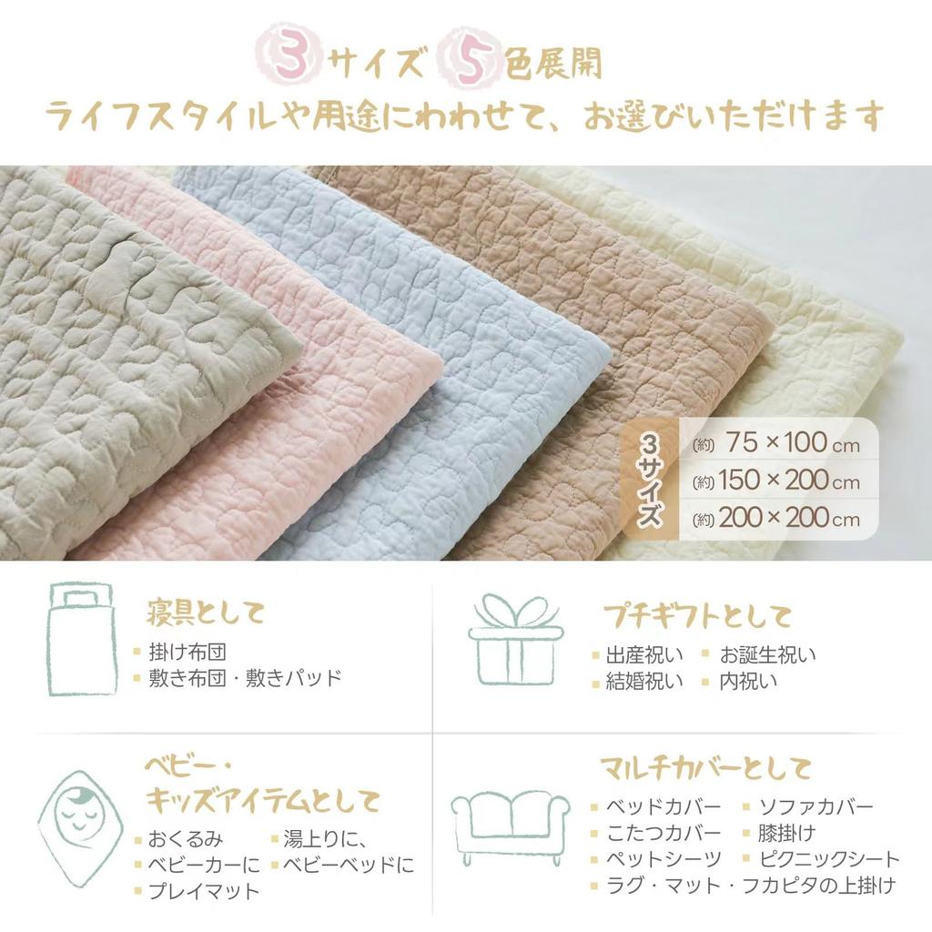 TOMODA LIFE Ibul Mat Baby Rug Play Mat Baby Swaddle Cotton All Cotton Machine Washable Low Formaldehyde All Seasons Stylish Cloud Pattern Cute Futon