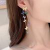 Temperament Cubic Zirconia Inlaid Decorative Facial Earrings Long Tassel Flying Butterfly Earrings
