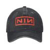 Berretti da Baseball Vintage NIN Nine Inch Nails Metal Band per Unisex Donna Headwear in Denim Usurato Cappelli Regalo per Viaggi all'Aperto Berretto
