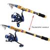 Fishing Rod & Reel Combos 1.8-3.3M Telescopic Fishing Rod With 14BB Spinning Fishing Reel Set