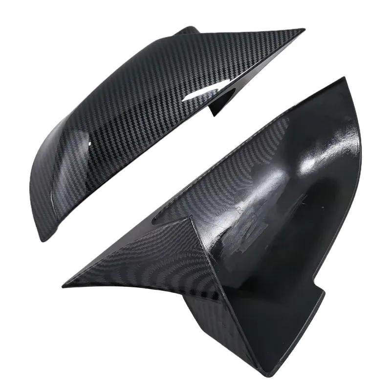 Black mirror cover For BMW 5 6 7 Series F10 F11 F18 F07 F12 F13 F06 F01 F02 LCL Carbon Fiber Pattern Mirror Caps