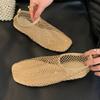 Luxury Mesh Rhinestone Sandals Women Slip on Breathable Bling Beach Shoes Non-slip Summer Flats Slides Shoes Women