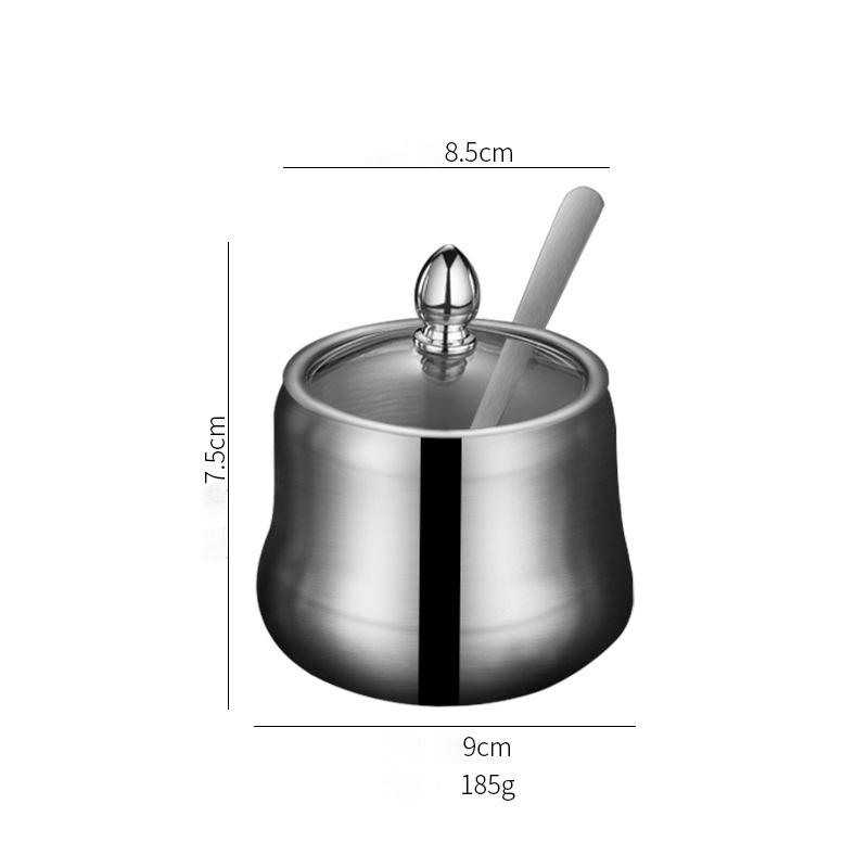 Cheap Creative Stainless Steel Pot Seasoning Salt Sugar Container