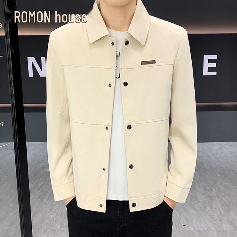 

ROMON Men s Letter Jacquard Casual Jacket 4XL