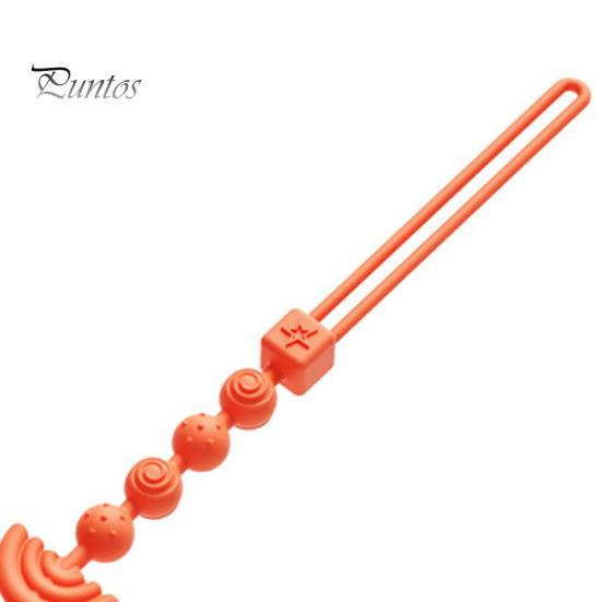 Silicone Pacifier Clip with Teether for Infants, BPA-Free Chewable Baby Anti-Drop Holder Infant Teething Relief Accessory Chain 0-24 Months, Boil-Safe