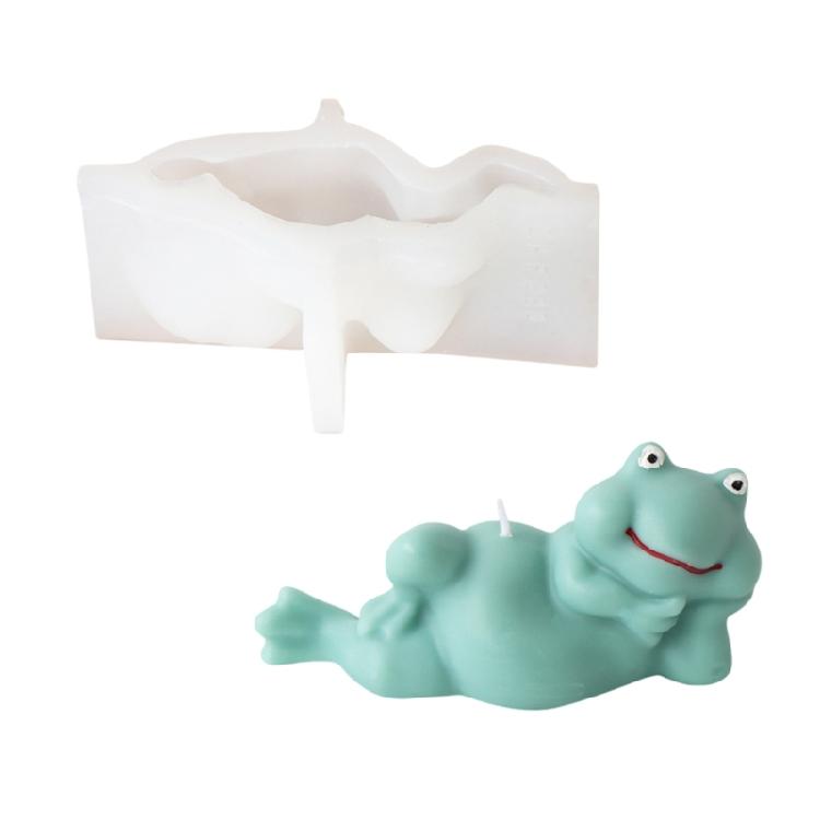 Use Friendly Candle Silicone Frogs Molds Easy Release Frogs Shaped Candle Silicone Molds for Handmade Candle and Soaps