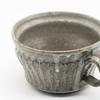 Marui Seito Shigaraki Ware Hechimon Soup Cup, 350ml Capacity, Silver Gray Carving, Gray, MR-3-4415