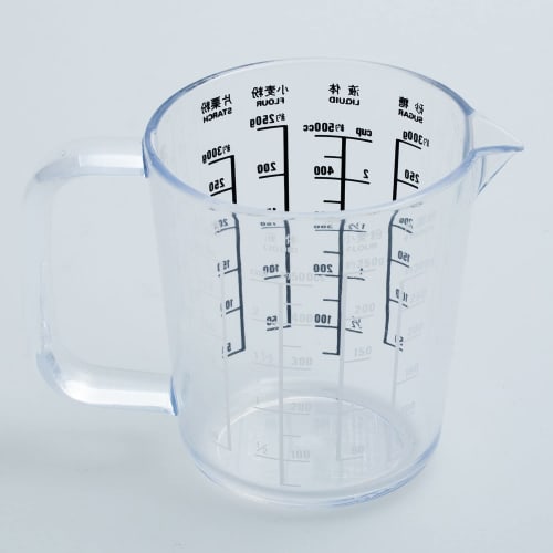 Suncraft Measuring Cup, 500cc, Made in Japan, Acrylic Resin, Patissiere, PP-515, Clear, Outer Diameter 105mm x Height 116mm