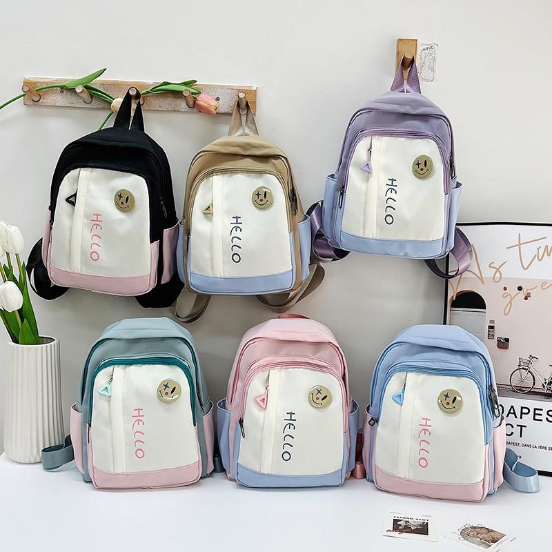 New fresh and fashionable backpack versatile fashion large capacity travel small backpack nylon casual primary school bag