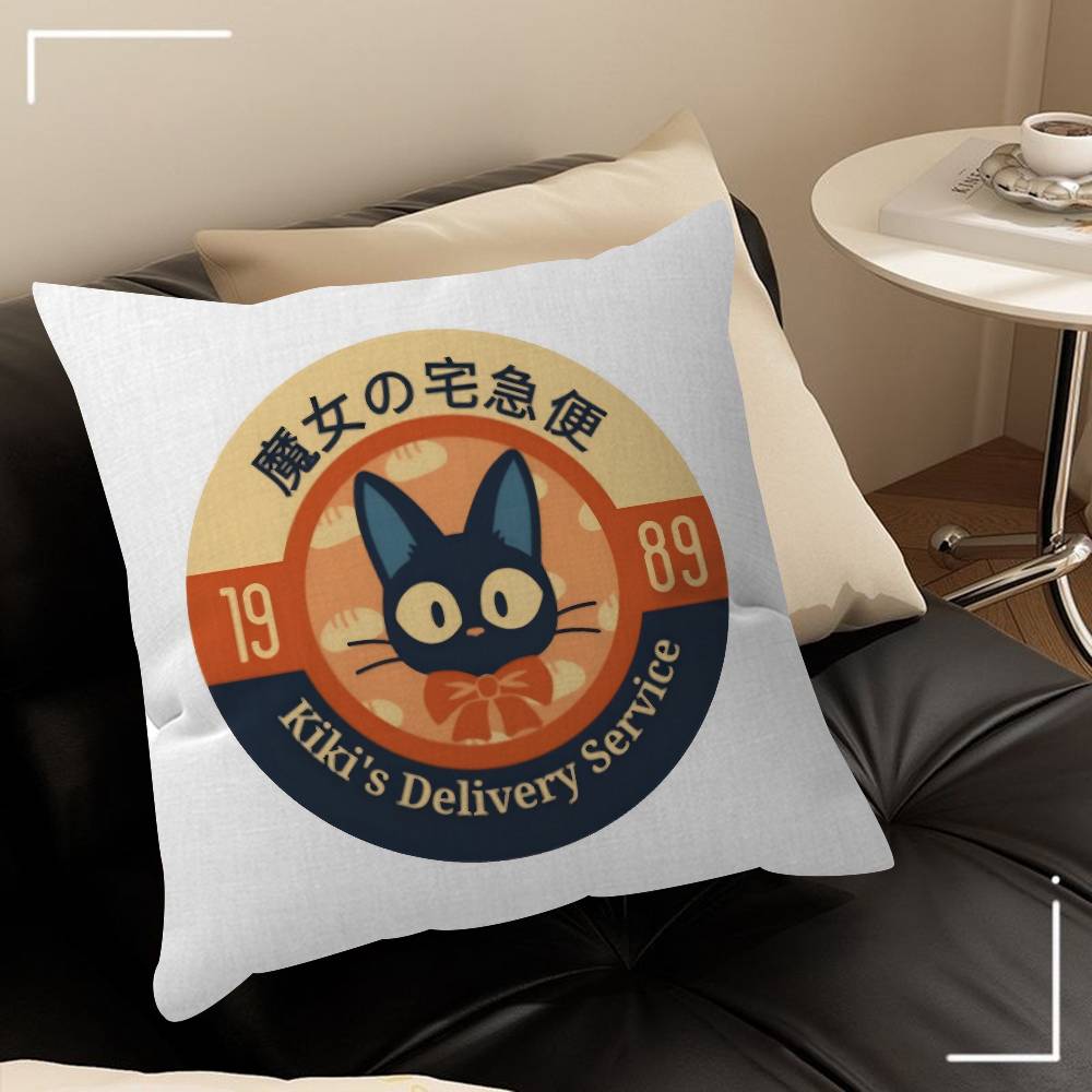 Cushion Cover Polyester Sofa Cushions Decorative Throw Pillows Home Decoration Pillowcover Anime K-Kikis Delivery Service-S