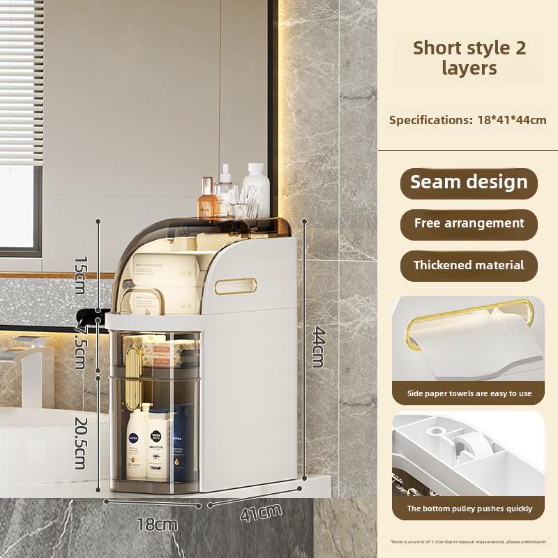 Toilet Storage Cabinet 2/3/4 Layers Bathroom Drawer Closestool Crevice Rack Ultra Narrow Kitchen Organizer Rack Shelves