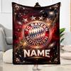Bayern Munich Galaxy Fan Art Customize Your Name Blanket Throw Customizable Blanket Durable Comfort Suitable for Picnics Office Chair Seaside