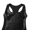Womens Sleeveless Tank Tops Bodycon Slim Fit Casual Round Neck Metallic Shiny Crop Tops Vest