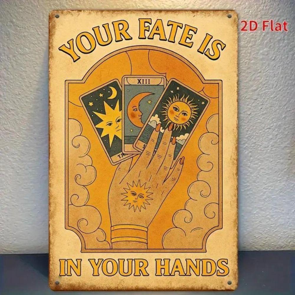 Vintage Sun Moon Boho Metal Wall Art 20x30cm Home Decor Tin Sign