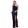 Elegant Sexy Women Sloping Shoulder Ruffled Party Evening Irregular Wedding Dress