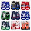 Heren IJshockey Jersey Team Geborduurd Katoenmix Sportshirt Oefenwedstrijd Kleding
