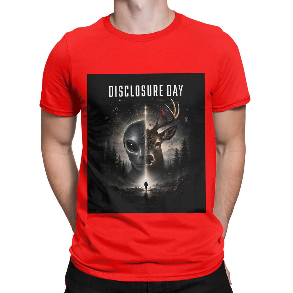 Disclosure Day painting logo poster Funny Graphic 100 Cotton TShirt Disclosure Day Tees Tops For Unisex