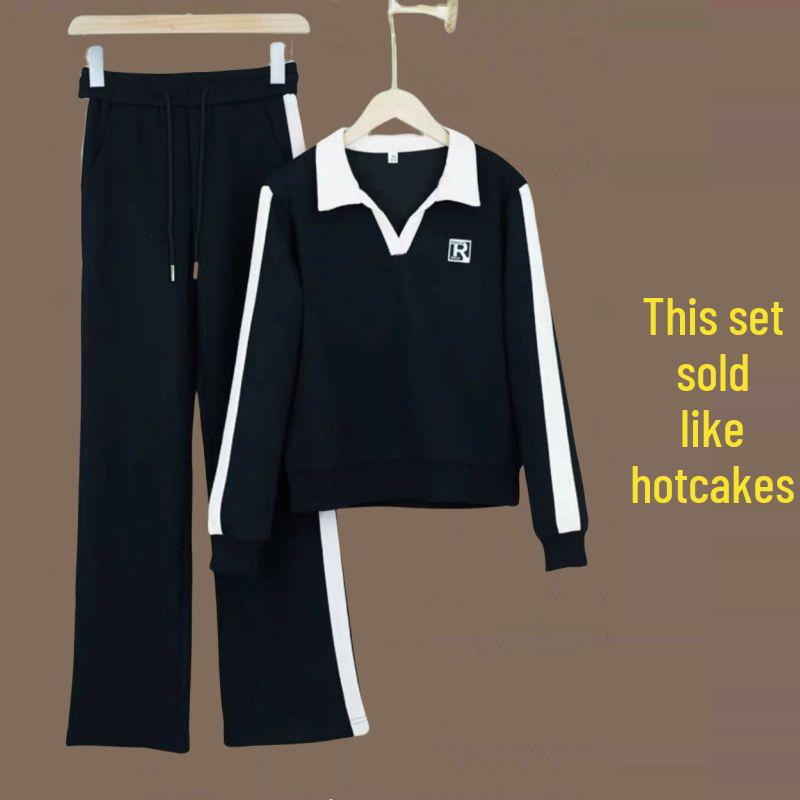 

Women s Stylish Joggers & Sweatshirt Set - Spring/Autumn 2025 Fashion for Middle-Aged Moms M (Approx. 42.5-50kg)