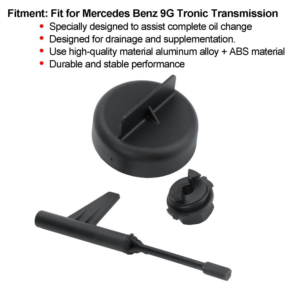 Set di 3 Pezzi per Controllo Livello e Riempimento Olio con Tappo di Scarico Adattatore per Sostituzione Olio Cambio Stile OEM Negozio Auto