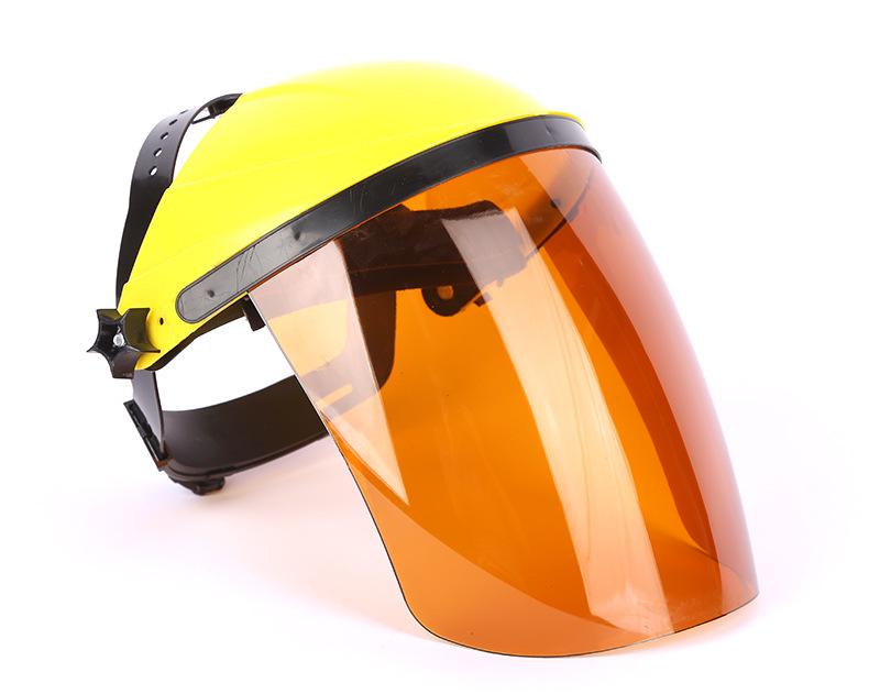 Lightweight Head-Mounted Transparent Face Shield for Welding and Grinding Protection