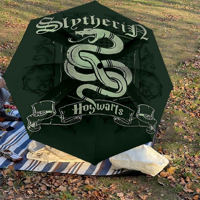 1PC Warner Slytherin Hogwarts Umbrella-8-Rib Reinforced, Automatic Open, Lightweight & Durable-A45