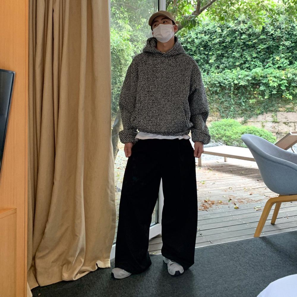 Винтажная текстура с капюшоном толстовка женская 2024 осень Y2k свободные длинные рукава — фото 11