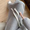 Women's High Waist Wide Leg Pants Loose Fit Straight Sweatpants Drawstring Solid Color Summer American Casual Banana Trousers